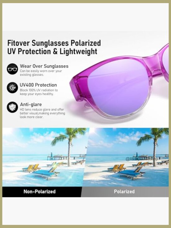 Fit Over Glasses Sunglasses Polarized Cat Eye UV Protection main image 4